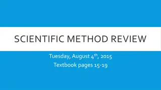 Scientific Method and Objective Approach