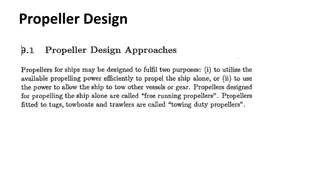 General Considerations in Propeller Design