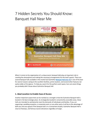 7 Hidden Secrets You Should Know Banquet Hall Near Me