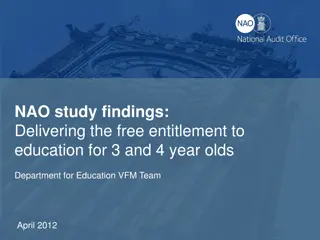 National Audit Office Report on Free Education Entitlement for 3 and 4 Year Olds