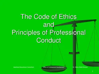 The Code of Ethics and Principles of Professional Conduct in Education