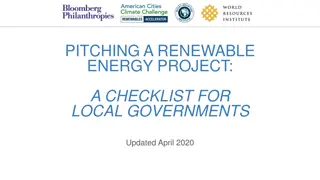 Renewable Energy Project Pitching Checklist for Local Governments