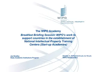 WIPO Academy Breakfast Briefing Session: Supporting National IP Training Centers