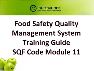 SQF Code Certification Levels and Requirements Guide