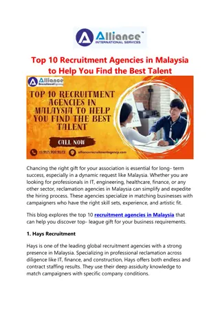 Top 10 Recruitment Agencies in Malaysia to Help You Find the Best Talent