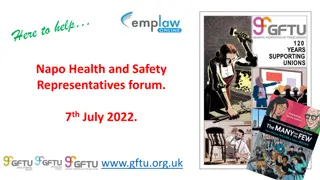 Napo Health and Safety Representatives Forum - July 2022 Highlights