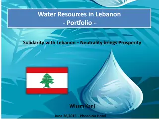 Challenges and Opportunities in Lebanon's Water Resources Management