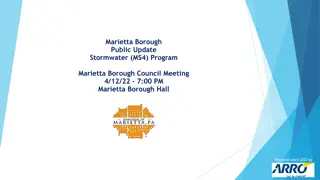 Marietta Borough Public Update on Stormwater Program