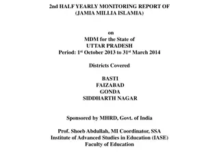 Monitoring Report: Mid-Day Meal Program in Uttar Pradesh Districts