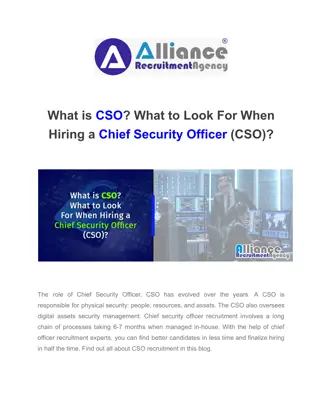 What is CSO? What to Look For When Hiring a Chief Security Officer (CSO)?