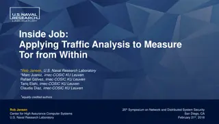 Traffic Analysis for Measuring Tor from Within