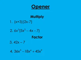 Factoring Trinomials and Difference of Two Perfect Squares