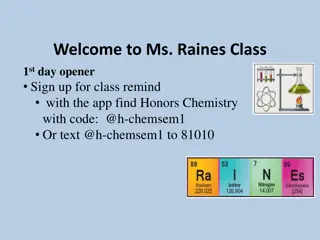 Chemistry Class Essentials and Activities for the First Week