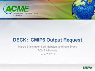 CMIP6 Output Requests and Atmosphere/Land Fields Overview