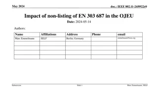 Impact of Non-Listing of EN 303.687 in European Market