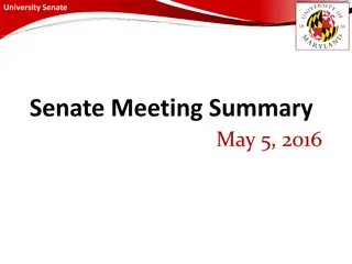 University Senate Meeting Summary - May 5, 2016