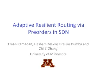 Adaptive Resilient Routing via Preorders in SDN