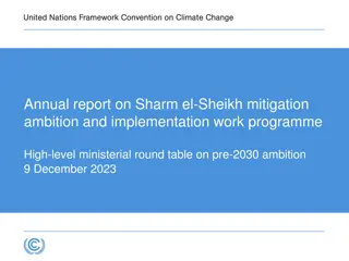 Sharm el-Sheikh Annual Report on Mitigation Ambition and Implementation