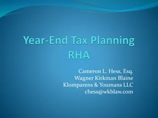 Tax Strategies and Financial Advice by Cameron L. Hess, Esq.