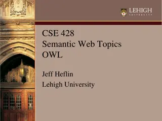 Semantic Web Modeling with OWL and Ontologies