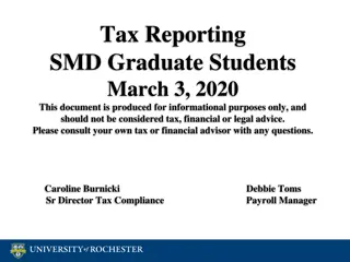 Tax Reporting Guidelines for Graduate Students in the US - March 2020