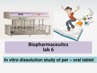 In Vitro Dissolution Study of Per Oral Tablet: Understanding Drug Absorption