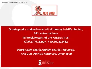 Dolutegravir-Lamivudine Dual Therapy in ARV-Naïve HIV Patients: 48-Week Results of PADDLE Trial