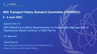 Revision of Safety Requirements for Predisposal Management of Radioactive Waste at 46th TRANSSC