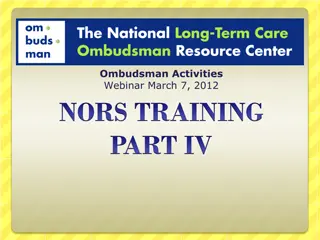 Enhancing NORS Reporting Through Ombudsman Activities Training