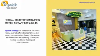 Speech Therapy for Adults - SpeakUp Centre