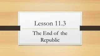 The Decline of the Roman Republic: Economic Troubles and Political Reforms