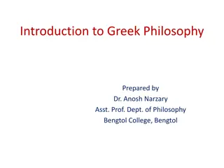 Introduction to Ancient Greek Philosophy: From Thales to Democritus