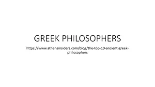 Ancient Greek Philosophers and Their Revolutionary Ideas