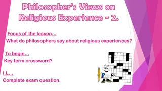 Philosophers' Views on Religious Experience: Insights and Critiques