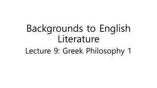 Greek Philosophy: Origins and Influential Thinkers