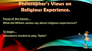 Philosophers' Views on Religious Experience: Insights from William James