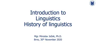 Evolution of Linguistics: From Ancient Times to the Middle Ages