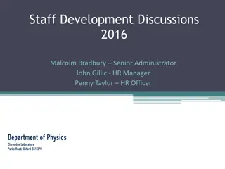 Staff Development Discussions 2016 Overview