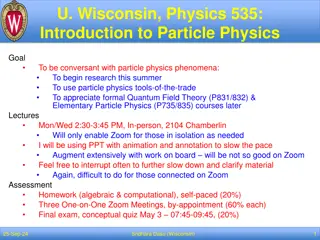 Introduction to Particle Physics at U. Wisconsin: Physics 535