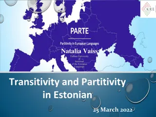 Syntactic Transitivity in Estonian Language