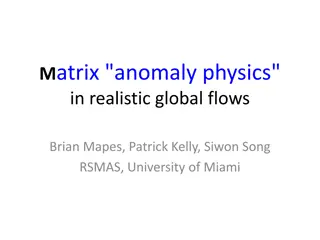 Anomalies in Realistic Global Flows Using Matrix Physics