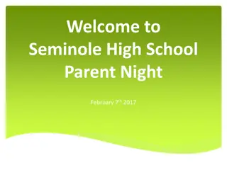 Seminole High School Parent Night and Registration Information