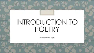 Explore the World of Poetry: AP Literature Style