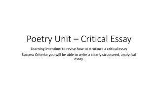 Mastering the Structure of a Critical Essay