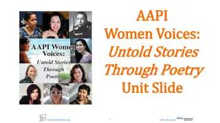 AAPI Women's Untold Stories Through Poetry