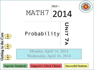 Math 7 Probability Unit - Getting to the Core with Superior Standards