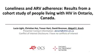 Loneliness and ARV Adherence among People Living with HIV in Ontario, Canada