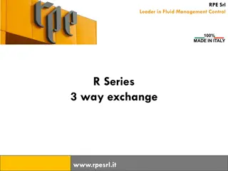 RPE Srl Leader in Fluid Management Control - R Series 3-Way Exchange