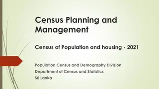 Overview of Census Planning and Management in Sri Lanka