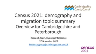 Census 2021 Demography and Migration Overview for Cambridgeshire and Peterborough